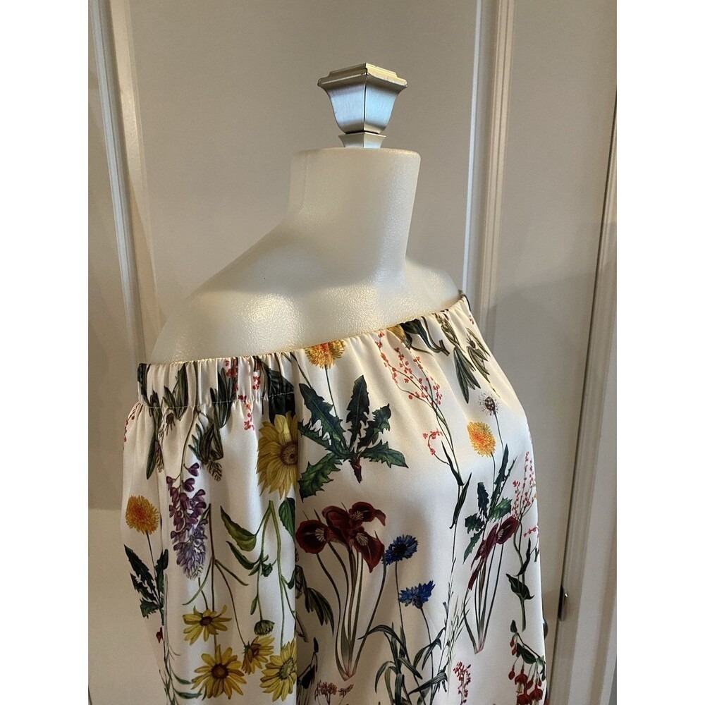 Bailey 44 Floral Size Small Off the Shoulder Blouse Top Ivory Garden Spring‎ - Picture 4 of 13